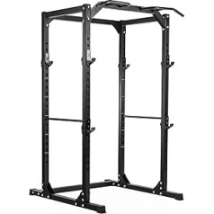 Dione — Power Rack būris — 60 x 60 mm tērauda konstrukcija — fitnesa zāle — pievilkšanās stienis — maksimālā slodze 250 kg