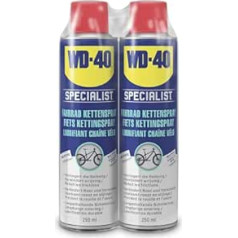 WD-40 Specialist velosipēdu ķēžu aerosols (2x250ml), velosipēda sprejs, ķēdes smērviela