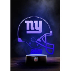 Lielisks zīmols New York Giants NFL LED lampas gaismas logotipa ķiveres maiņas režīms ar 6 dažādām krāsām