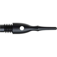 Bull's Megapoint Short Soft Tips, Dart Tips 6 mm, Colour: Black