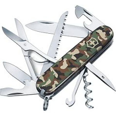 Victorinox Huntsman Pocket Knife (15 Functions, Scissors, Wood Saw, Corkscrew) Camouflage, multicolour