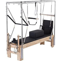 SwAcch Retro medinė Pilates Cadillac Reformer įranga Home Studio Pilates prietaisas treniruotėms, Reformer Pilates pradedantiesiems, Didelis dydis