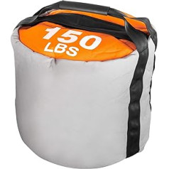 Hopopula 68KG smilšu maisi Fitness Sandbag Training Sandbags Fitness Bags Neilona 1000D smilšu maisi (oranži pelēka)