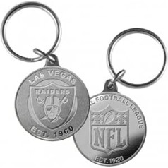 Highland Mint Las Vegas Raiders NFL atslēgu piekariņš ** Kalta monēta** sudraba krāsā