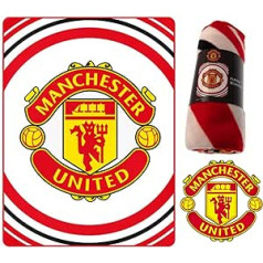 Red Devils Giant Manchester Utd mīksta poliestera flīsa sega un metiens 125 x 150 cm