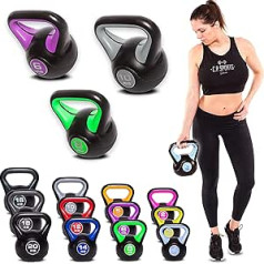 Kettlebell Vinyl Weight Gym Swing Svars 2 kg 3 kg 4 kg 5 kg 6 kg 8 kg 10 kg 12 kg 14 kg 16 kg 18 kg 20 kg