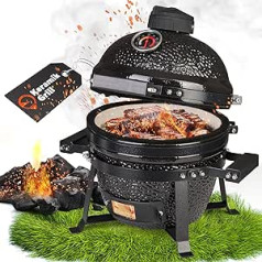 GLAMPmania Camping Grill Kamado Grill TOGO - Compact, Reliable, BBQ, Charcoal Grill, Ceramic Grill for Camping, Garden, Balcony - Get Now