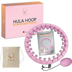 ASIKUY Smart Hula Hoop ar svara bumbu pieaugušajiem, 24 regulējami segmenti svara zaudēšanai