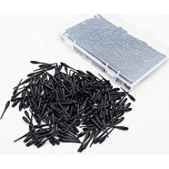 ROOBEEO 2BA Thread Plastic Tip Dart Tips Pack of 500 Soft Dart Tips Replacement Plastic Dart Tips with Case Dart Accessories Black