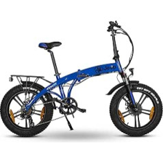 Jeep Fold Fat E-Bike FR 7105 4xe Limited Edition, 20 collu kompaktais ritenis, salokāms e-velosipēds, 7 pakāpju pārslēdzējs, zils