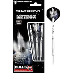 Meteor Steel Dart made from 80% Tungsten Darts Set of 3 darts, developed with over 10 variations, different milled barrel variants allow individual grip levels.