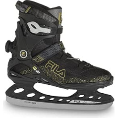 FILA Primo QF Men's Ice Skates | Leisure | Stainless Steel Blade | Perfect Hold & Comfort | Black/Gold