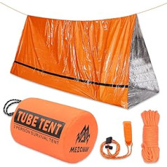 Mezonn Emergency Sleeping Bag, Survival Bivy Bag, Use as Emergency Blanket, Lightweight Survival Gear for Outdoor, Hiking, Camping, Keep Warm After Earthquakes, Hurricans and Other Disasters.