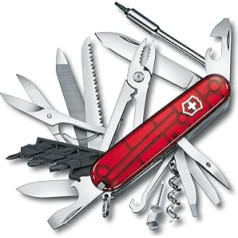 Victorinox Cyber Tool L Pocket Knife (39 Functions, Metal File, Bit Wrench, Ballpoint Pen, Pliers) Red