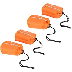 lascivious 4 x Notfall-Schlafsack, Thermodecke, wasserdicht, für Camping, Wandern