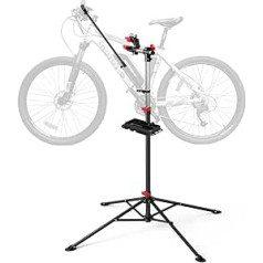 VOUNOT profesionālais velosipēdu remonta statīvs ar magnētisko instrumentu paliktni, remonta statīvs velosipēdiem, regulējams augstums un salokāms