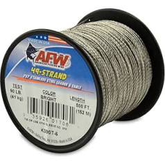 American Fishing Wire 49 Strand Cable Bare 7x7 Stainless Steel Leader Wire