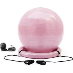 InnovaGoods Yoga Ball with Stability Ring and Resistance Bands Ashtanball