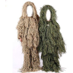 Demeras 3D ghillie kostīms, bērnu maskēšanās kostīms, poliesters, bērnu džungļu tērps, medību formas tērps, armijas kaujas apģērbs 155 cm, zēniem un meitenēm (džungļu maskēšanās), alpīnisma aizsargs