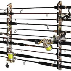 Rush Creek Creations 3 in 1 11 Fishing Rod Rod Storage Wall Ceiling Shelf