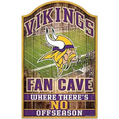 Wincraft NFL koka zīme Minesotas Vikings Fan Cave Wood Shield stadions