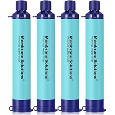 Membrane Solutions Aquastraw Personal Water Filter for Survival Gear, Hiking and Camping Kit