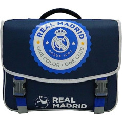 Real Madrid skolas soma - Divi nodalījumi - 41 cm - Melna, zila