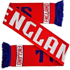 Euroscarves unisex futbola adīta šalle, sarkana/balta/zila, viena izmēra, sarkana/balta/zila