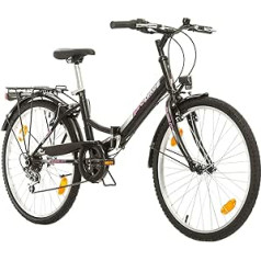 Multibrand Distribution Probike Folding City 24 collu salokāms velosipēds 6 ātrumu sievietēm, meitenēm piemērots no 135-160 cm