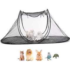 Zelte Haustier Zelt Outdoor Haustiergehäuse Zelt Faltbares Gartenkatze Zelt Mesh Hundecampingzelt für die Gartenterrasse im Sommer 120 x 63 x 50 cm