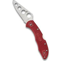 Spyderco Delica 4 Leichtes Trainer Klappmesser Taschenmesser Outdoor Camping & Wandern Messer (rot), 15,2 x 2,5 x 2,5 cm, 4,54 g