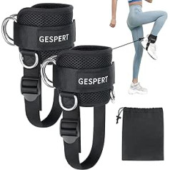 GESPERT potītes siksna kabeļu mašīnai, augstākās klases unisex siksnas ar neoprēna polsterējumu sporta zālē un mājas treniņiem, kāju pagarinājumi, sēžamvietas treniņi