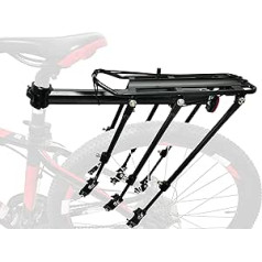 COMINGFIT aizmugurējais velosipēdu turētājs Velosipēdu paliktņa bagāžnieks Ātri noņemams, regulējams sakausējuma velosipēdu turētājs 120 kg ietilpība, piemērots 24 collu, 26 collu, 27,5 collu, 29 collu velosipēdiem