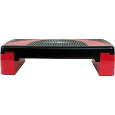 Christopeit Sport Aerobic Stepping Board - 3 soļu steperis mājām - neslīdošs un regulējams augstums 11-20 cm