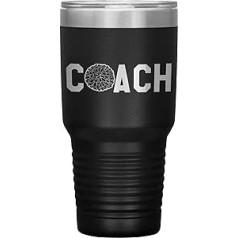 JFWcreations Cheer Coach krūze — Cheer Coach dāvana 30 oz izolēta, gravēta nerūsējošā tērauda karsējmeiteņu kauss, melns