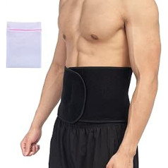 360 RELIEF - Neoprene Abdominal Support Waist Trimmer Belt for Tightening, Slimming, Postpartum | Suitable for Fat Burner, Weight Loss, Exercise | S, M, L, Black with Mesh Laundry Bag |, black