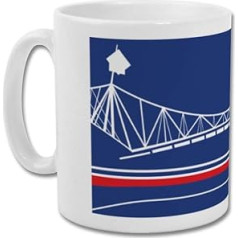 GroundDesigns Bolton Wanderers FC grafinio dizaino futbolo dovanų puodelis – Boltono universiteto stadiono Horwich plovimo linijos BWFC