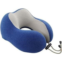 L/G Travel Pillow Memory Foam Soft Neck Travel Pillow Comfortable Support (Blue)