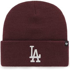 '47 MLB Los Angeles Dodgers Haymaker Cuff Knit Unisex Beenie, balts logotips, krāsa