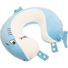 Holibanna Pack of 2 Neck Pillow, Plush Pillow for Children, Travel Neck Pillow for Airplanes, Aeroplane Neck Pillow, Car Neck Support Pillow, Sleeping Neck Pillow, Cotton, Sky Blue