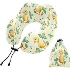 YOUJUNER Travel Pillow Cute Duck Bird Memory Foam Neck Pillow Support Pillow Neck Pillow