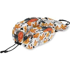 QMIN Reisekissen Herbst Aquarell Ahornblätter Memory-Schaum Nackenkissen Unterstützung U-Form Kissen ergonomisches Nackenkissen Reise-Set für Langstreckenflugzeuge Auto Zug