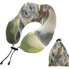 YOUJUNER Travel Pillow Cute Koala Bear Memory Foam Neck Pillow Support Pillow Neck Pillow