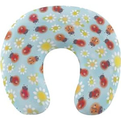 Oudrspo Bugs Flora Pattern Neck Pillow for Sleeping, U Shaped Travel Pillow, Neck Support Pillow, Airplane Pillow for Home and Office