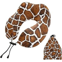 MCHIVER Giraffe Neck Pillow for Sleeping, Memory Foam Travel Pillow with Storage Bag, Adjustable Soft Head and Neck Support Pillow for Car, Home, Office, Travel, Flight, Travel Essentials