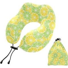 MCHIVER Lemons Neck Pillow Atmiņas putas Ceļojumu spilvens Adjustale Mīksts Galvas Kakla atbalsta Spilvens Auto Home Office Travel Lidojuma Ceļojumu Essentials