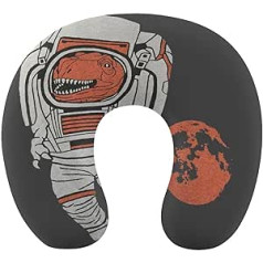 Vintage Dinosaur Moon Travel Pillow Pārnēsājams kakla spilvens U-veida spilvena automašīnas galvas balsts sievietēm vīriešiem