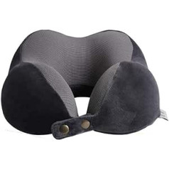 Memory Foam Travel Pillow — labākais kakla spilvens ar 360 galvas un kakla balstiem, lidmašīna, vilciens, lasīšana, darbs, ergonomika