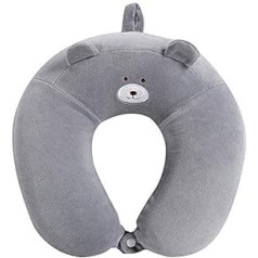 Travel Pillow for Airplanes - Memory Foam Pillow with Push Button, U Shaped Head and Neck Support Pillow for Airplanes, Cars, Flights with Washable Cover, Essential