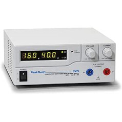 PeakTech 1525 laboratorijas komutācijas barošanas avots DC 1-16V 0-40A